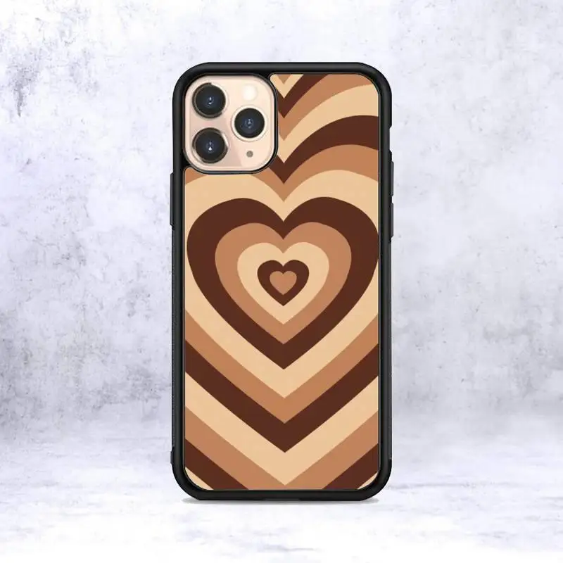 

Latte Love Coffee Heart Phone Case For iPhone 12 mini 11 pro XS Max X XR 6 7 8 plus SE20 High quality TPU Silicon Cover