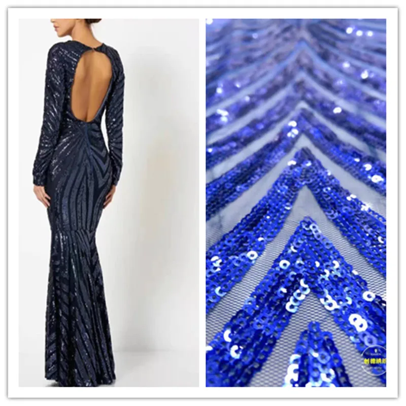 

New design beautiful monochrome sequin embroidery French mesh gauze African lace fabric suitable for high-end evening dress skir