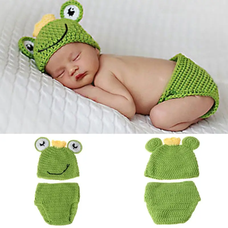 

Newborn Baby Girls Boys Soft Crochet Knit Costume Photo Photography Prop Outfits