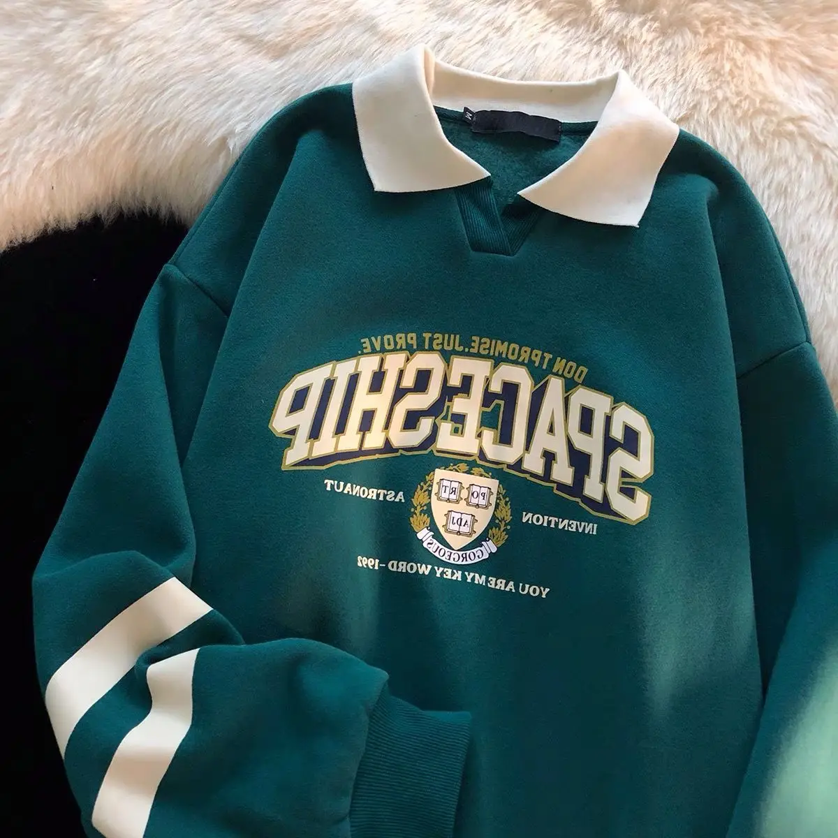 Американская винтажная кавайная одежда сезон весна-осень 2021 Женская толстовка