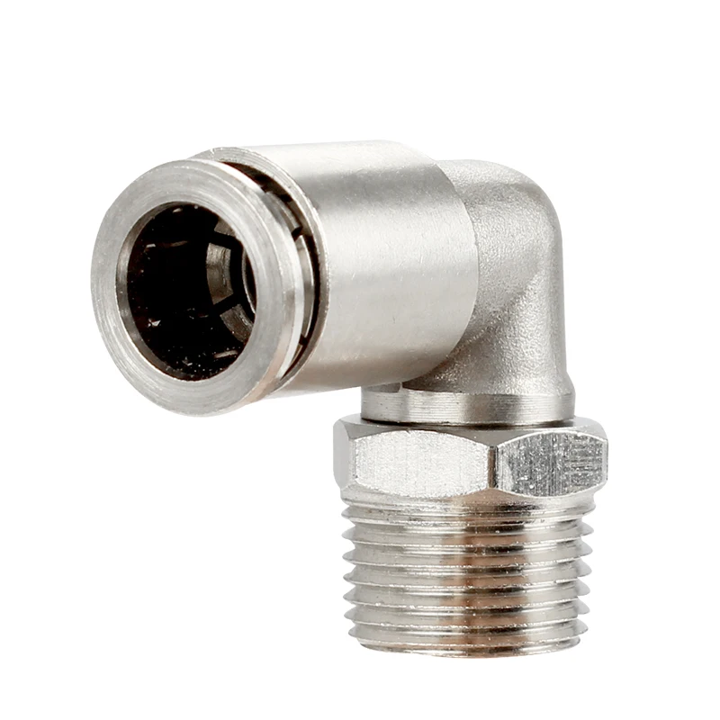 Медный никелированный быстроразъемный соединитель серии PL 1 шт. пневматический