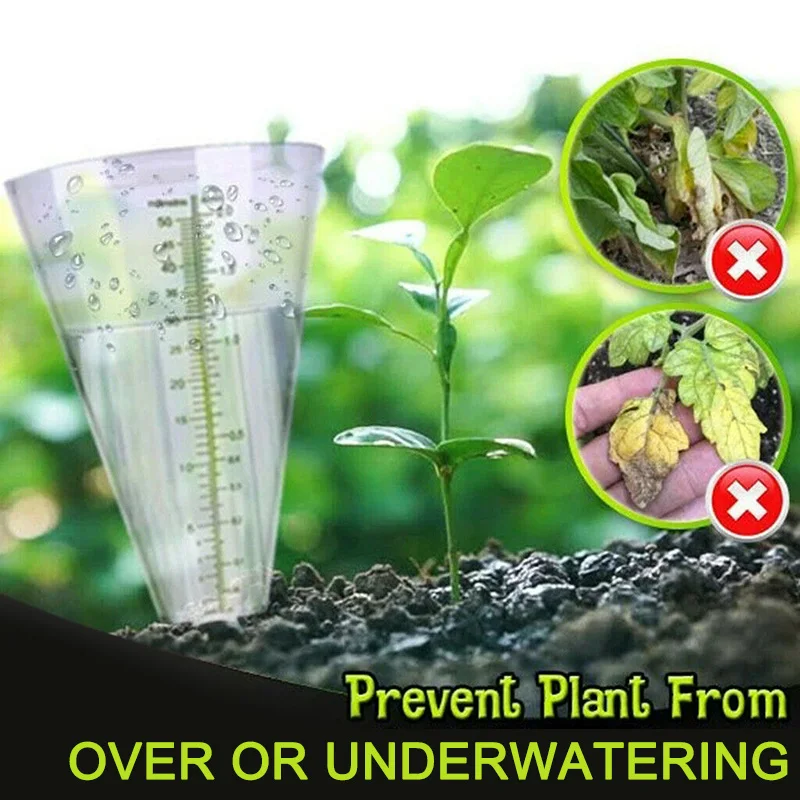 Конический измеритель дождя пластиковый прозрачный мерный стакан для наружного
