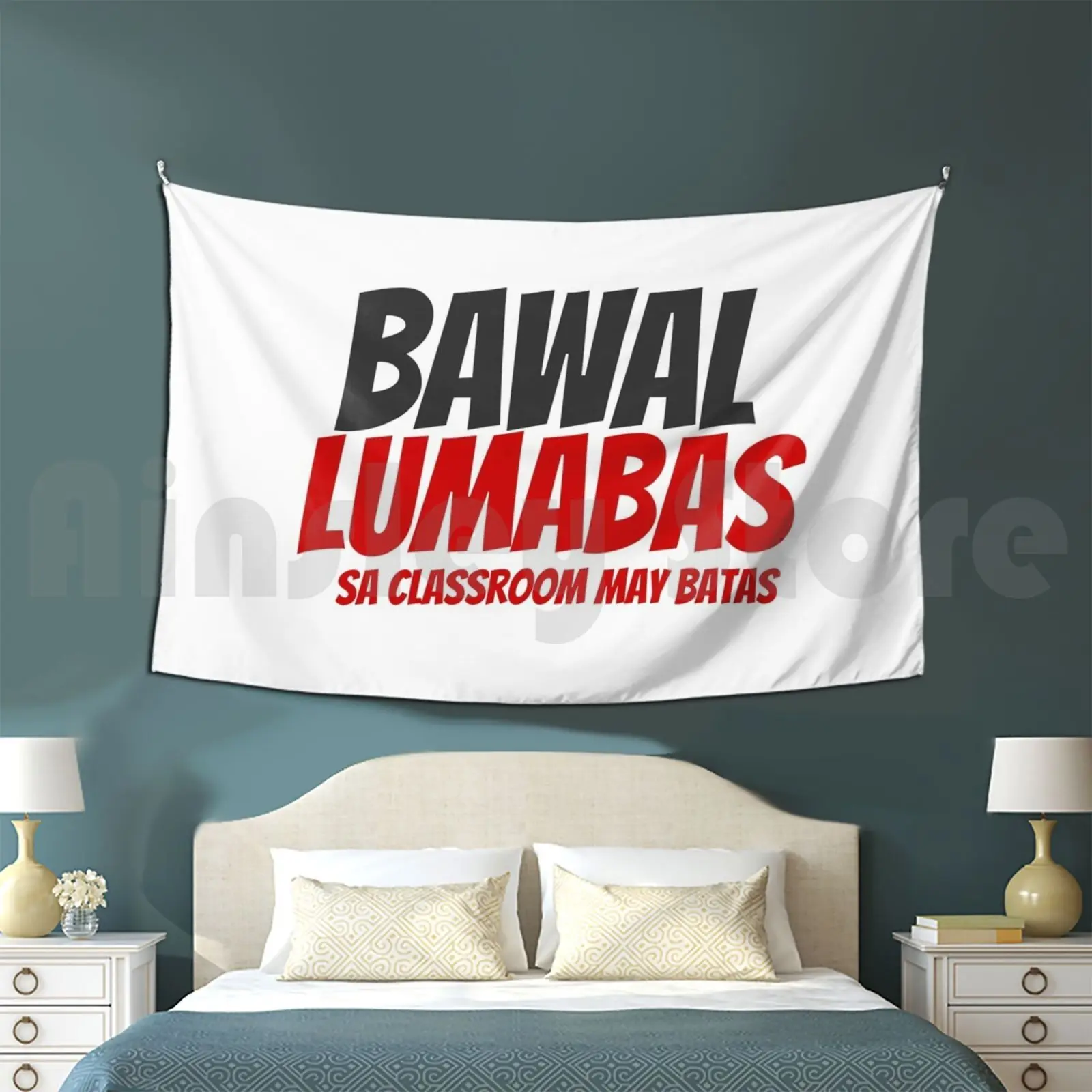 

Bawal Lumabas Sa May Batas Funny Meme Tapestry Living Room Bedroom