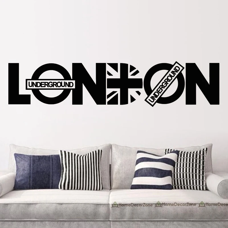 

London Wall Sticker Union Jack Wall Decal Removable Home Decor Self Adhesive Wall Art Murals For Living Room Bedroom