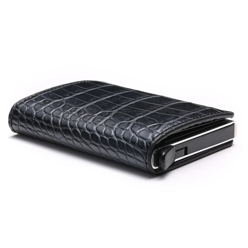 

Aluminum Metal Credit Business Mini Card Wallet Dropshipping Man Women Smart Wallet Business Card Holder Cute Generic Wallet