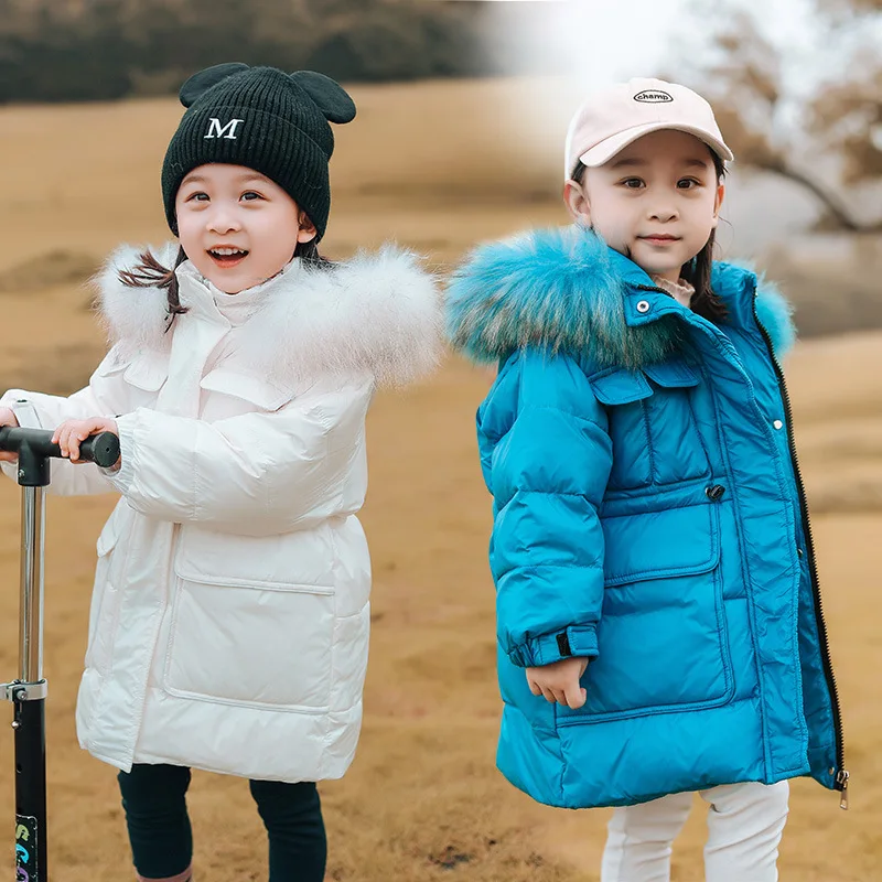 

Black Jacket Parka For Boys Winter Coat 90% Down Winter Girls Jackets Children's Clothing Snow Wear Kids Outerwear Boy Clothes