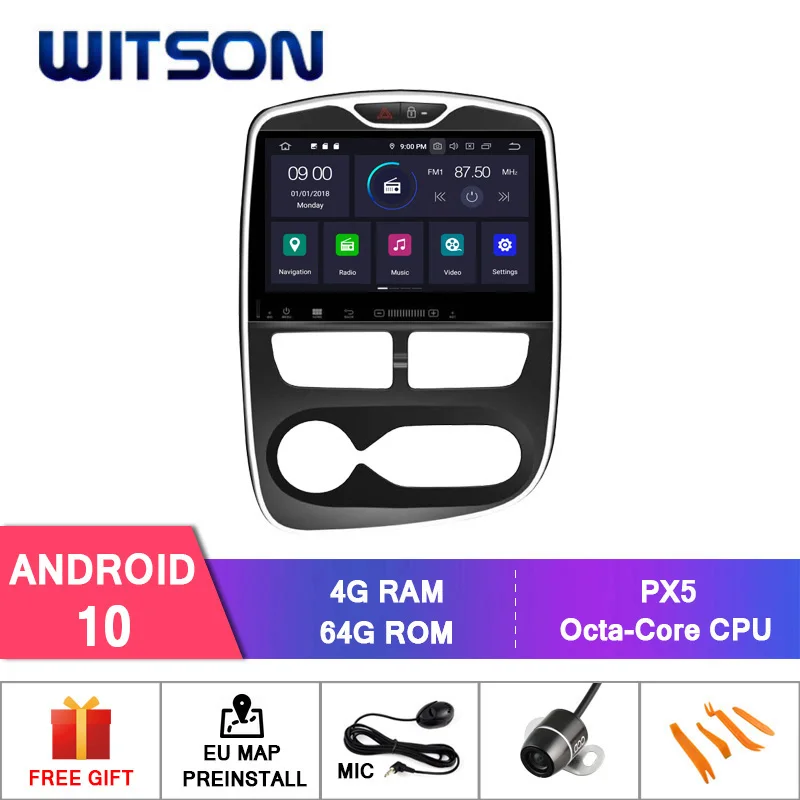 Автомобильный мультимедийный плеер WITSON Android 10 0 GPS-навигация для RENAULT CLIO 2015 стерео