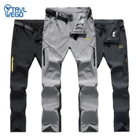 trvlwego summer men outdoor hiking camping pants elasticity quick dry ultra light uv proof climbing travel sports trousers