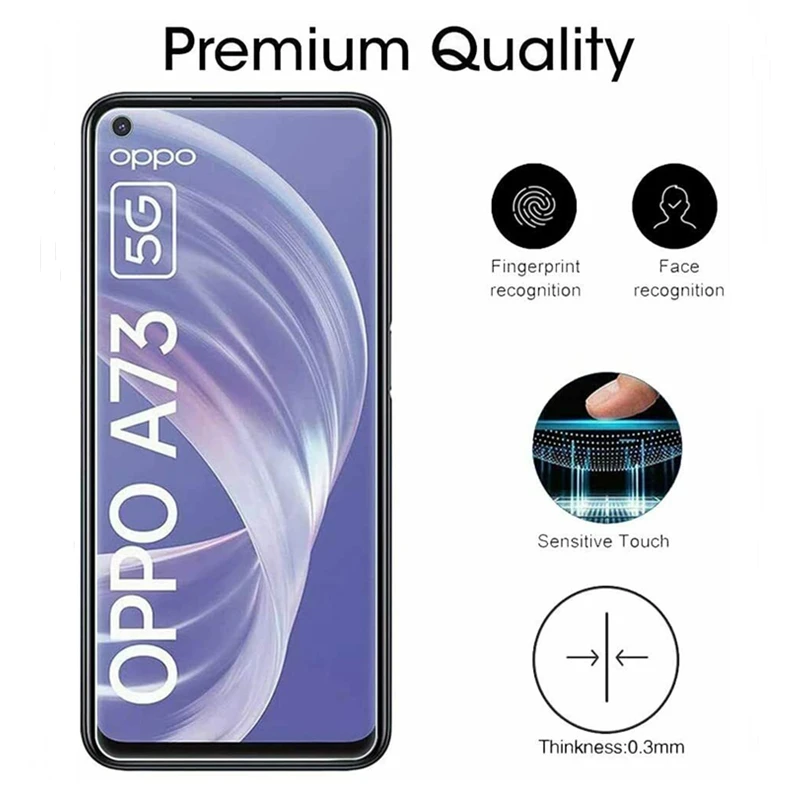 Protector de pantalla de vidrio templado para Oppo A73 5G, pel&iacute;cula protectora para Oppo a73 A 73 73a, 3 uds.-4
