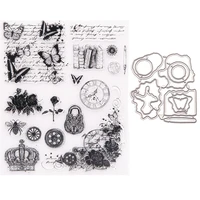 metal cutting dies cut die and stamp bee butterfly and crown series mold scrapbook paper craft knife mould blade punch stencils