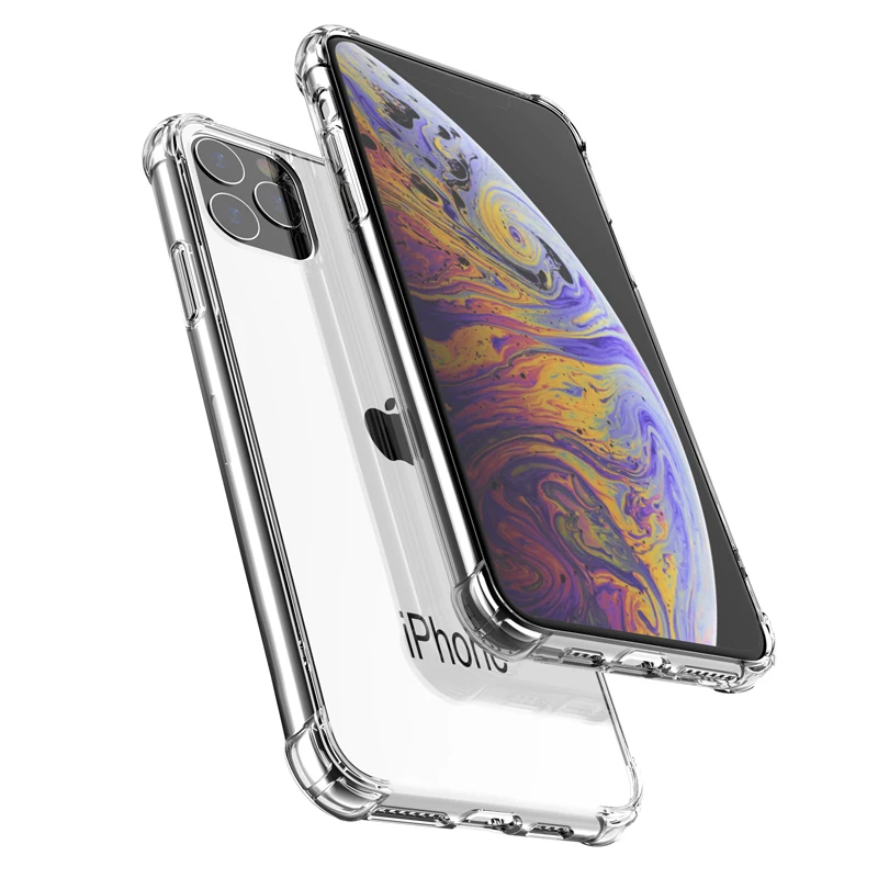 Противоударный Прозрачный чехол для iPhone SE 2020 11 Pro Max прозрачный мягкий защитный из
