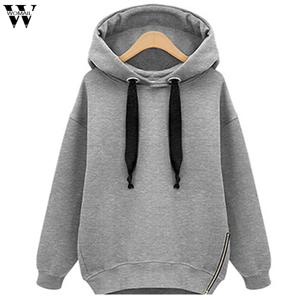 Женская толстовка с капюшоном в Корейском стиле Харадзюку на молнии утепленная