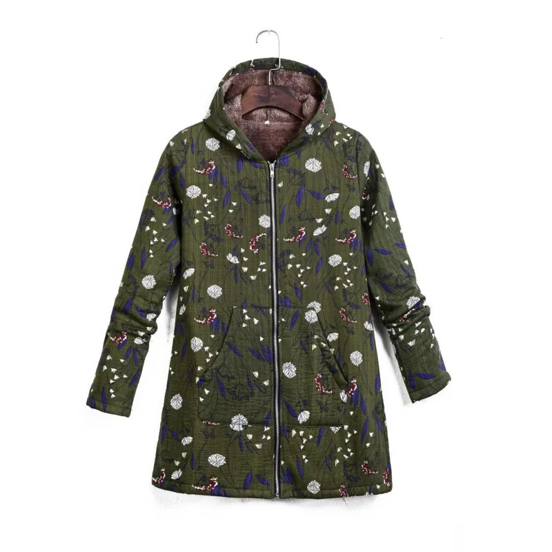 

Thick Cotton Clothes Cotton Jacket Cotton Linen Plush Hooded Warm Cotton Jacket 2021 Winter New Women's Clothing Qm*