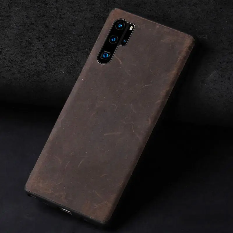 Коричневый Чехол из натуральной кожи для телефона Xiaomi Redmi note 8 pro note 7 6a 7a k20 movil fundas, кожаный чехол для Xiaomi Mi 9t 9 se 8 lite - Цвет: Коричневый