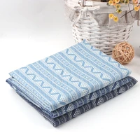denim fabric by the meter ethnic style printing denim for sewing clothes dress material handmade diy craft supplies 50150cm 1pc