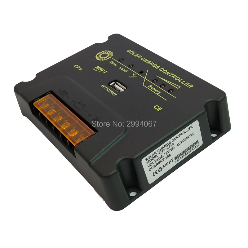 10A со слежением за максимальной точкой мощности Солнечный контроллер заряда