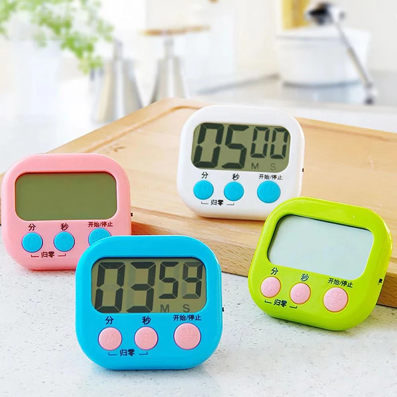 

Newest Digital Kitchen Timer Big Digits Loud Alarm Magnetic Backing Stand with Large LCD Display For Cooking Baking Sports Games