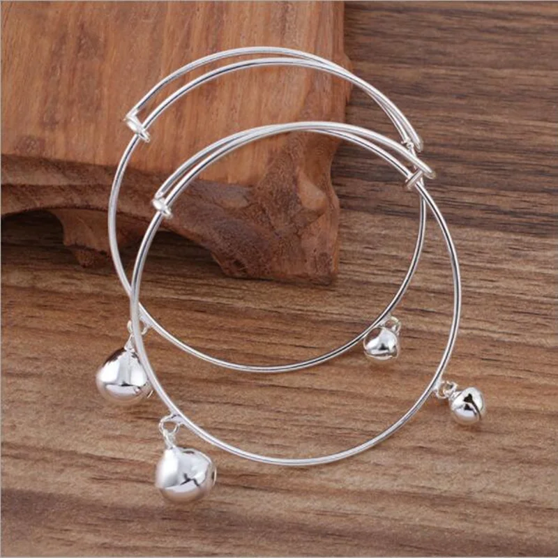 

5pcs/lot 8/10mm Bell Charms Bracelet Bangle 65mm Adjustable Bracelet Settings for Cabochon Cameo DIY Fashion Bracelet