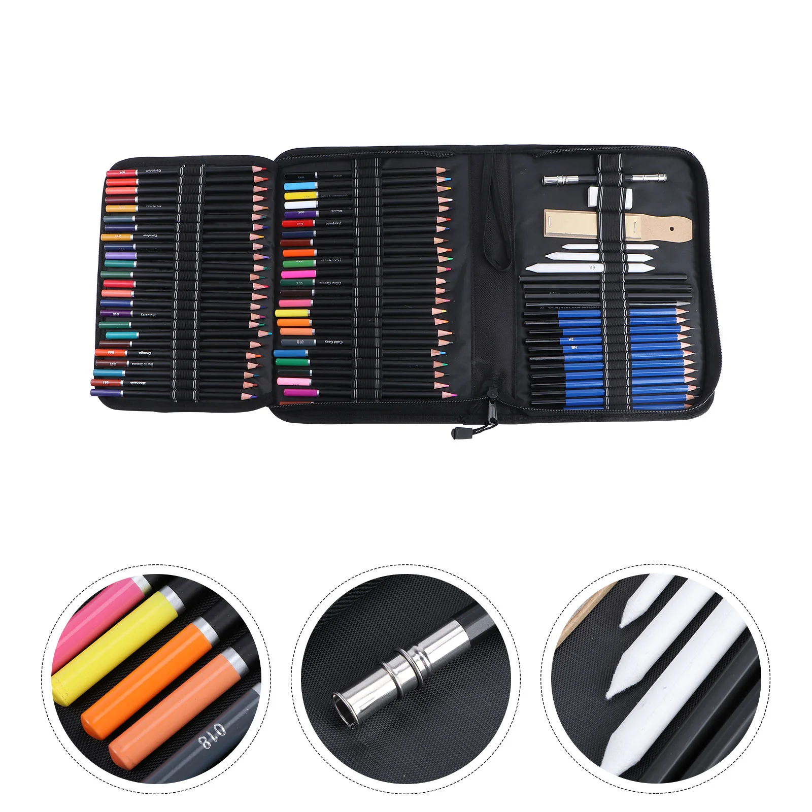 

95PCS/Set Colored Pencil Sketch Painting Charcoal Crayon Pencil Sharpener Cutter Extender