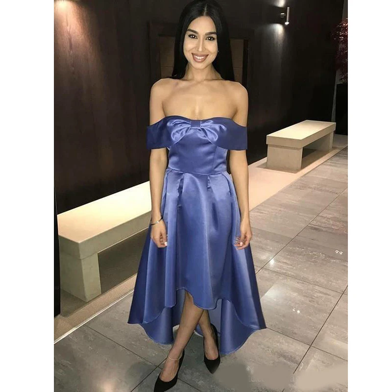 

2020 сексуальные платья для выпускного вечера с открытыми плечами Высокий Низкий Уникальный Дизайн Формальные Вечерние платья трапециевидн...