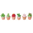 5 шт.лот кактус Горшечное растение полимерный слайм Подвески глина для моделирования DIY аксессуары коробка игрушка для детей слайм товары наполнитель