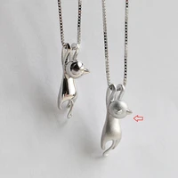 silver necklaces cats pendantsnecklaces kitty necklace jewelry collar without chai