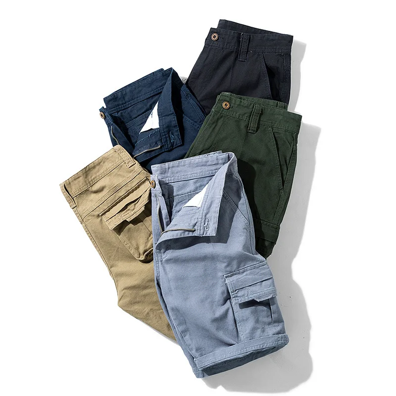 

Summer Men's Camouflage Cotton Cargo Shorts Casual Male Streetwear Camo Multi-Pocket Short Pants Daily Loose Wear Men Clothing