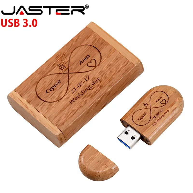 USB флеш накопитель JASTER деревянный овальный 4 64 Гб usb 3 0|USB флэш-накопители| |