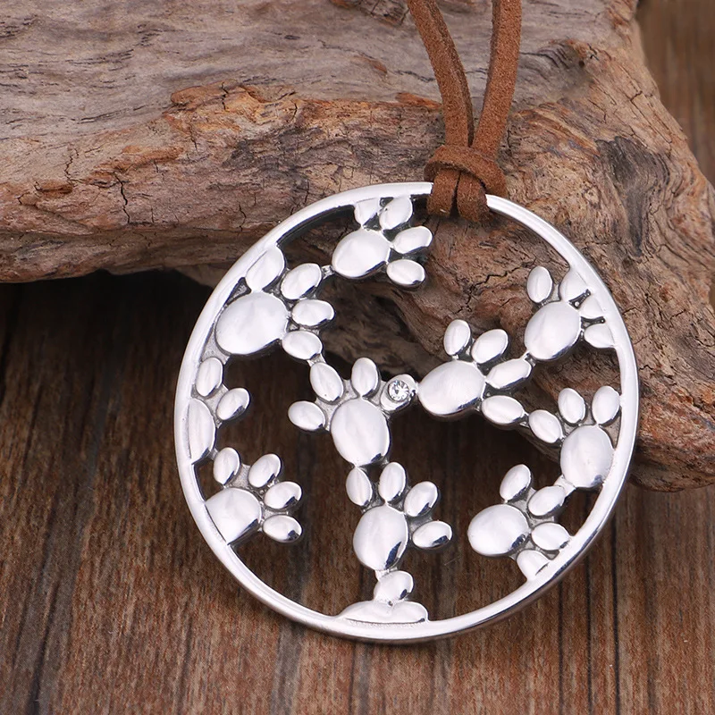 Новинка ювелирные изделия YIZIZAI ожерелье в виде лапы полых собак кошек медведей