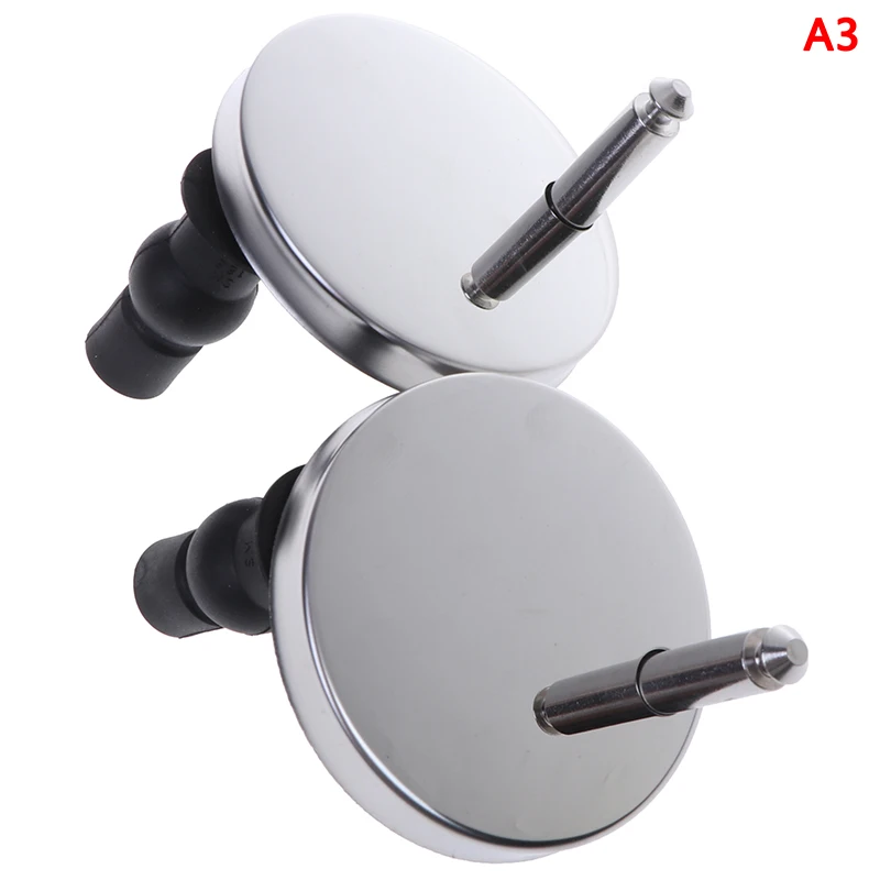 A3 Rubber 6.55cm 2Pcs Top Fix WC Toilet Seat Hinges Fittings Quick Release Hinge Screws Length 40mm - Цвет: A3 Rubber 6.55cm