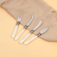premium 4 piece cheese knife set stainless steel cheese cutter slicer fork server wedding perfect gift set