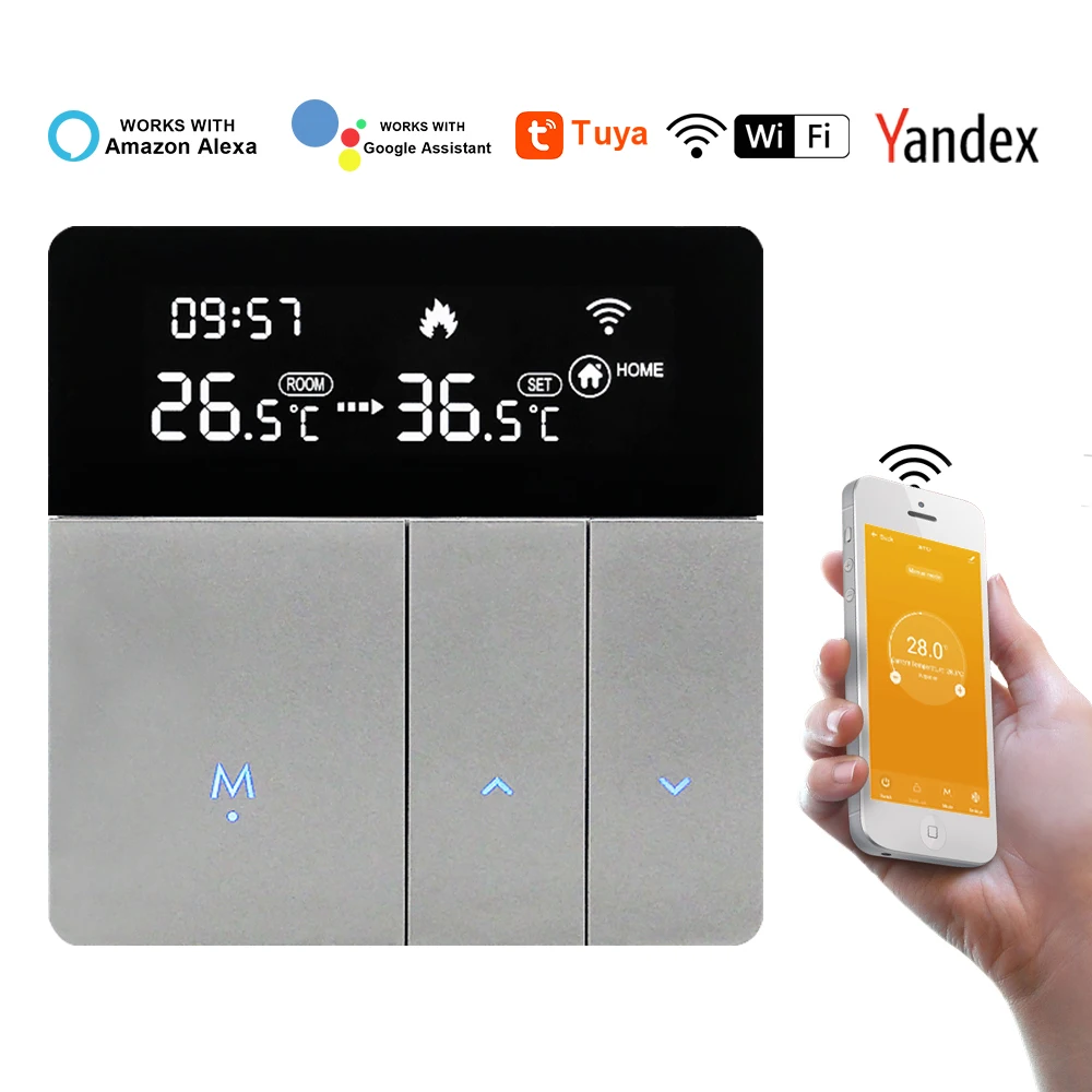 

WIFI Thermostat Smart 16A/3A 230V Temperature Controller Electric Heating Water/Gas Boiler Tuya APP Remote Control Alexa Yandex