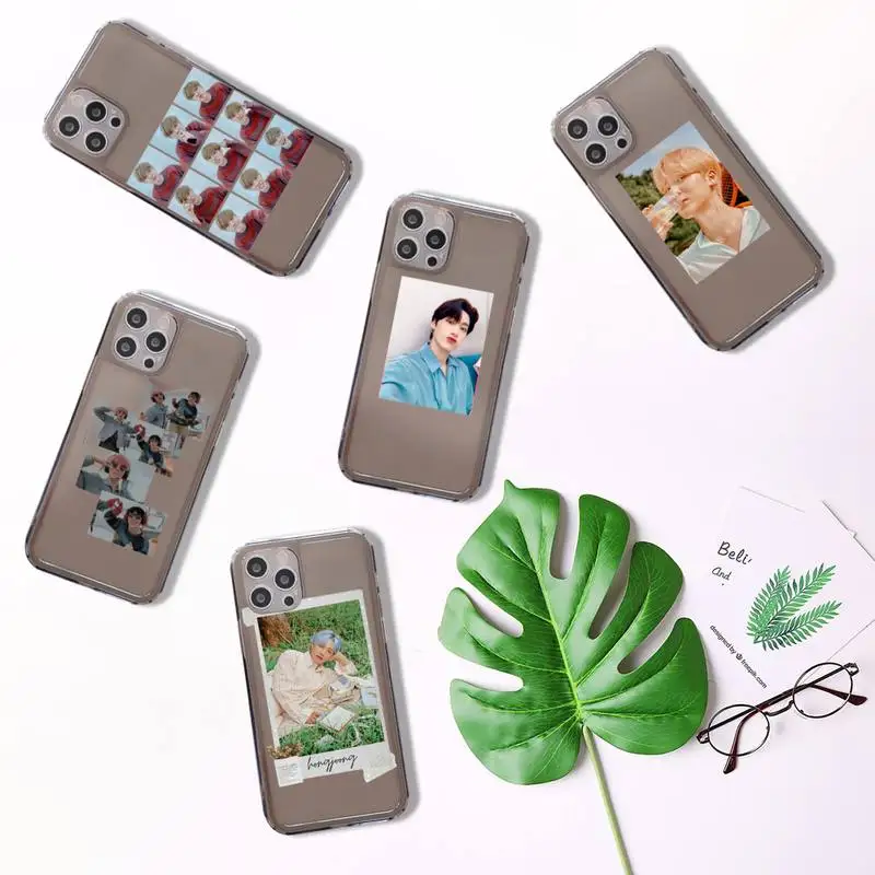 

Ateez Kpop song mingi Phone Case For iPhone 7 8 11 12 X XS XR MINI Pro Max Plus Retro Black Grey clear transparent