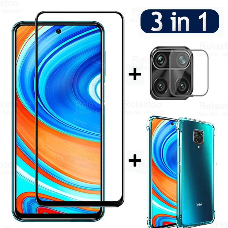 3 в 1 чехол Note9pro стекло для xiaomi redmi note 9 pro max 9note защитная пленка note9 9s xiomi red mi