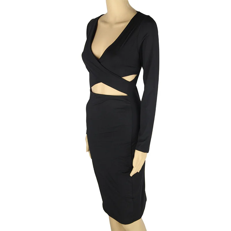 Женское осенне-зимнее Бандажное платье для женщин 2020 сексуальное с открытыми