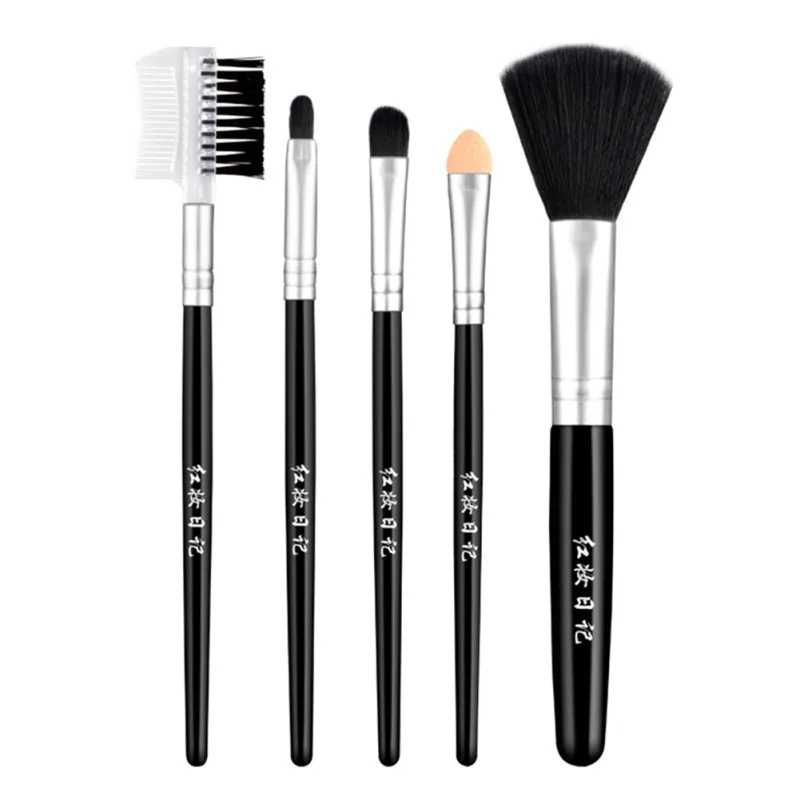 5 набор кистей для макияжа пудра тени век Жидкая основа румяна Смешанная красота