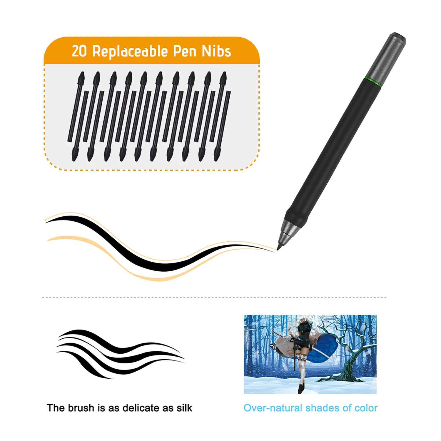 Цифровая ручка 8192 уровней Давление Батарея-прилагается Бесплатный стилус с 20