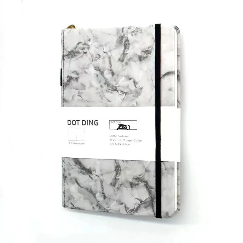 Marble Pattern A5 Dot Grid Book Thick Paper Fine Notebook Leather Cover Business Office Stationery School Notepad Supplies Diary |
