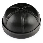 Новинка 2020, круглая кожаная шапка в китайском стиле, Снэпбэк кепки в стиле унисекс для пар, модные мужские шапки сплошного цвета, шапка