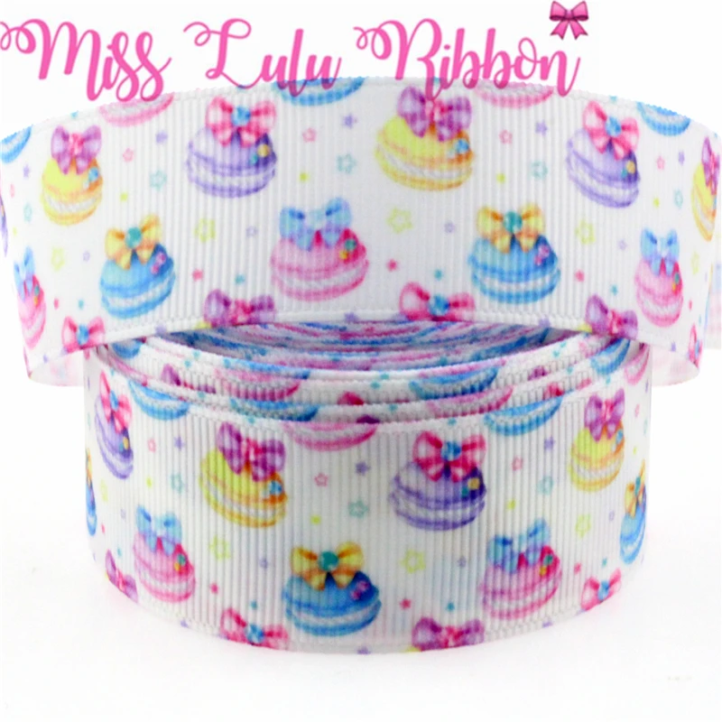 1 &quot25 мм розовые полосы милый мультфильм звезда узоры напечатаны Grosgrain ленты DIY