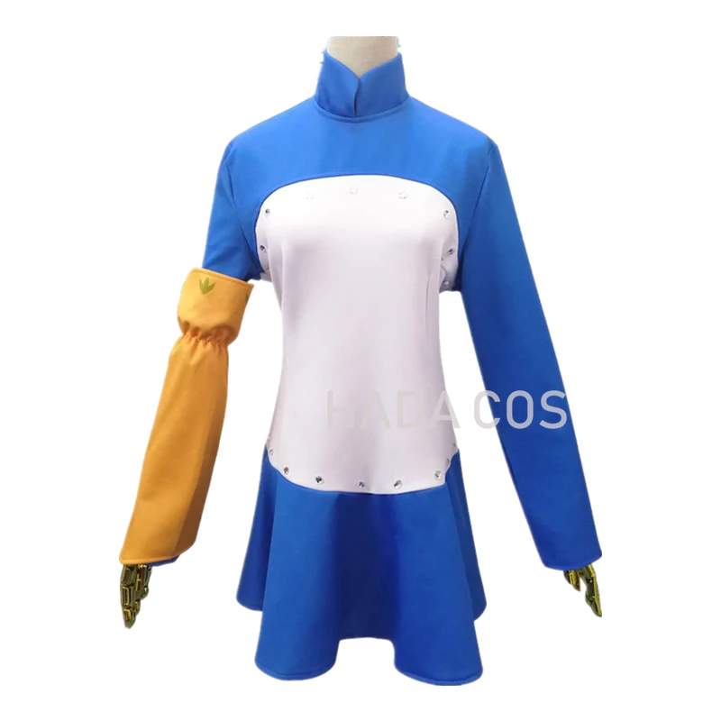 Женский костюм Элизабет лионес длинный зеленый парик из аниме Семь смертных