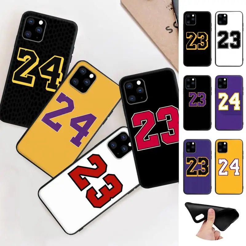 

Basketball Number 23 24 Legend Black Silicone Cell Phone Cover For Huawei P9 P10 P20 P30 P40 Lite Pro P Smart 2019 2020 Case