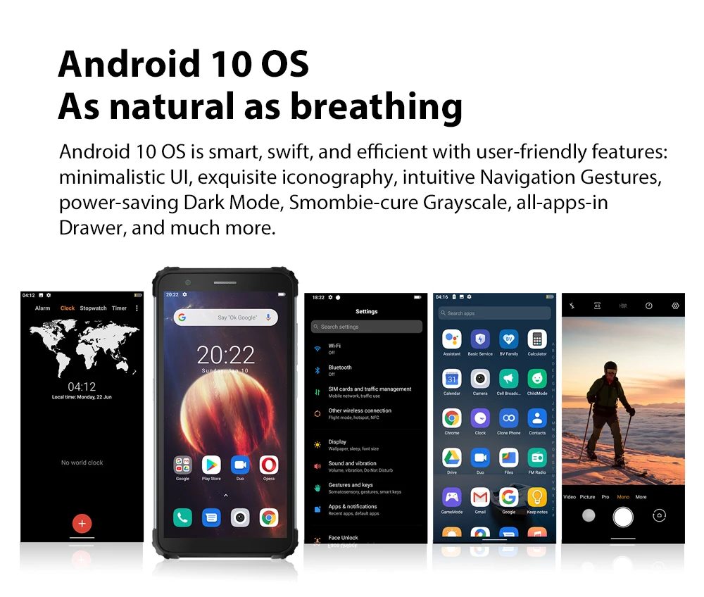 Blackview BV6600 Android 10 Rugged Smartphone IP68 Waterproof 8580mAh  Octa Core 4GB+64GB 5.7