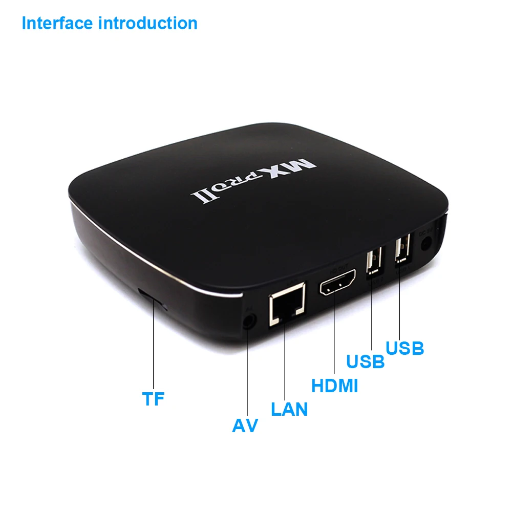 MXPRO II Smart tv Box Android 5.1.1 Amlogic S905 1 ГБ 8 ГБ 4 к поддержка Netflix YouTube wifi H.265 медиа-проигрыватель Google Bluetooth 4,2