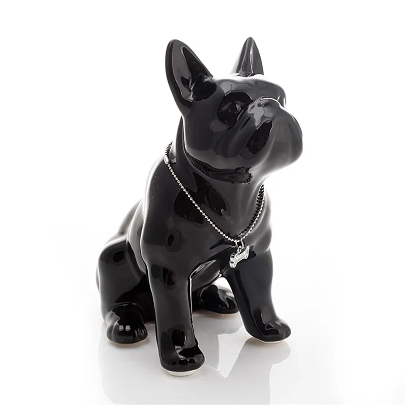 

French Bulldog Dog Statue Home Decoration Accessories Craft Objects Ornament Animal Figurine Living Room Sculpture