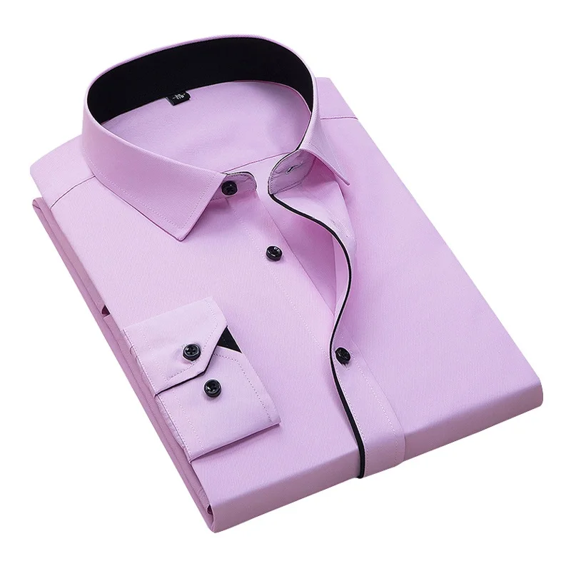 Мужская Повседневная деловая рубашка DAVYDAISY белая приталенная с длинными