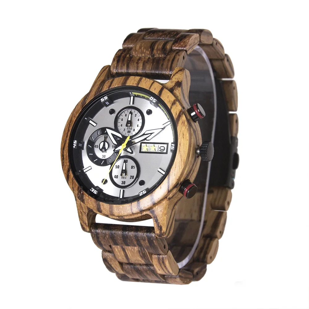 

2020 new men's multifunctional three eye six needle luminous watch