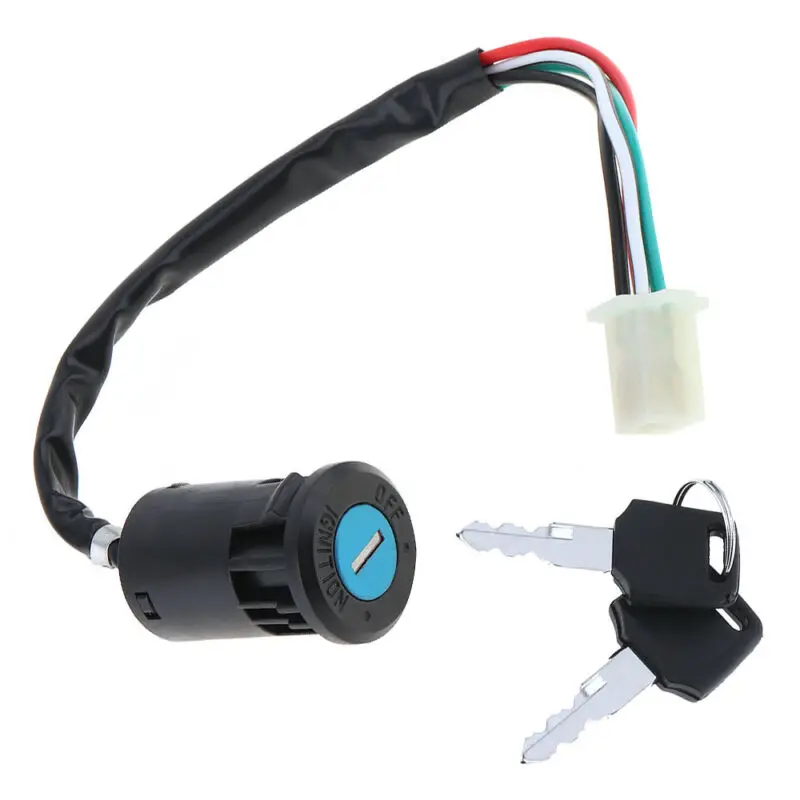 

Electric Scooter 4 Wire Ignition Switch W/ Two Keys For Scrambling Motorcycle Atv Waterproof Plastic 250mm Cable Hoverboard Part