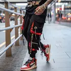 Брюки-карго в стиле хип-хоп для мужчин и женщин, хлопковые джоггеры, модные спортивные штаны, повседневные брюки-султанки, летние брюки в стиле Харадзюку