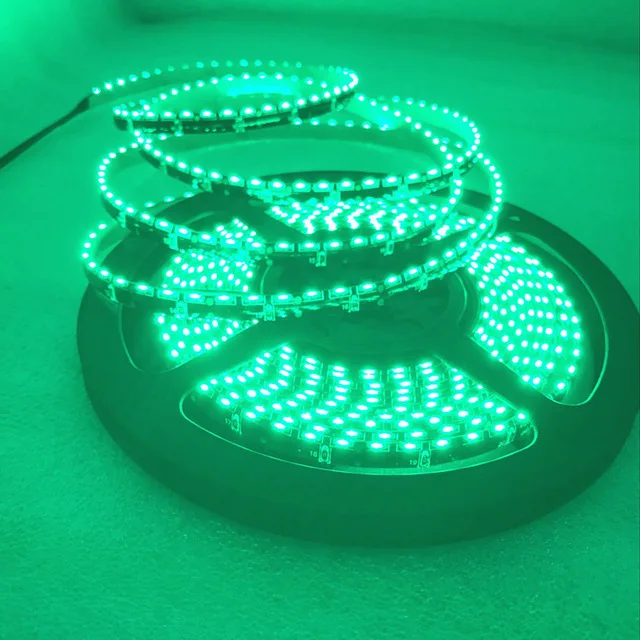 Зеленый 5 м/рулон DC 12V 24V SMD335 сбоку излучающих светодиодный полосы светильник 120 светодиодный S/М 8 мм PCB гибкие светодиодные ленты светильник 120 градусов светильник ing с 3 м клейкие ленты - Испускаемый цвет: Зеленый